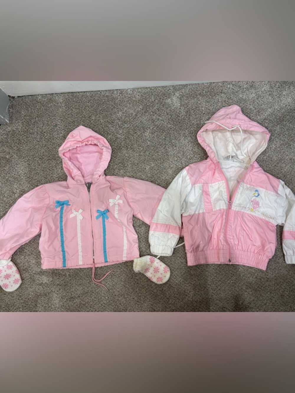 Vintage Baby Girl/Toddler Girl Coats Jackets Windbreakers Beatrix Potter Duck